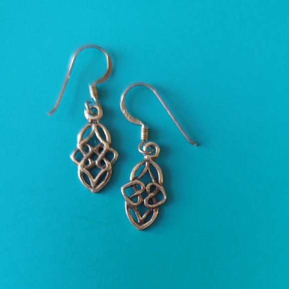 Vintage Sterling Silver Earrings - Picture 3 of 3